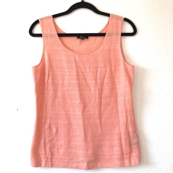 Lafayette 148 NY Cotton Linen sleeveless Tank Top - Picture 1 of 8